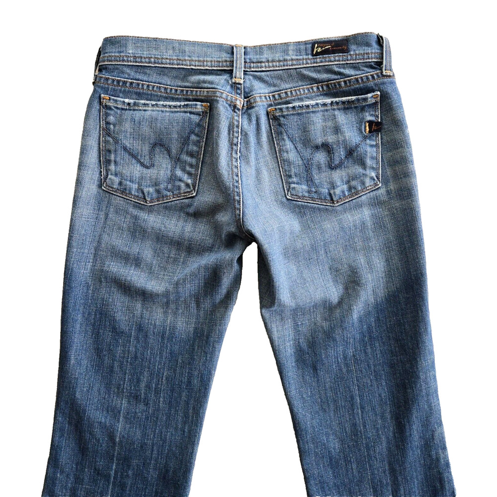 Citizens Of Humanity Jeans Womens 27 Low Rise Flare Distressed Denim Grunge Y2K - Picture 4 of 14